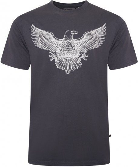 Kam Jeans 5758 Eagle Print T-Shirt Indigo - Trička - Trička nadměrné velikosti - 2XL-14XL