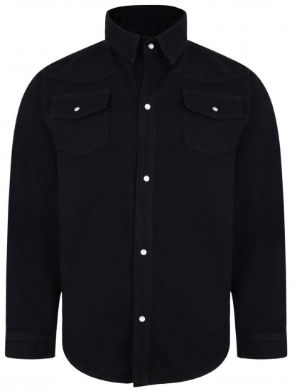 Kam Jeans 602 Denim shirt Black - Košile - Košile 2XL-10XL