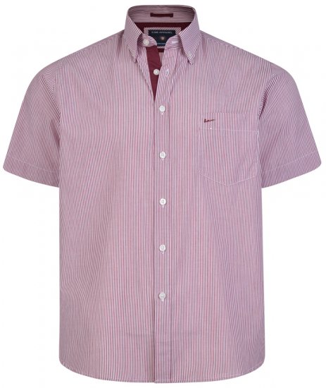 Kam Jeans 6164 Short Sleeve Shirt Burgundy - Košile - Košile 2XL-10XL