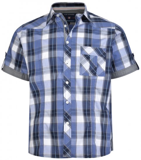 Kam Jeans 6165 Short Sleeve Shirt Navy - Košile - Košile 2XL-10XL