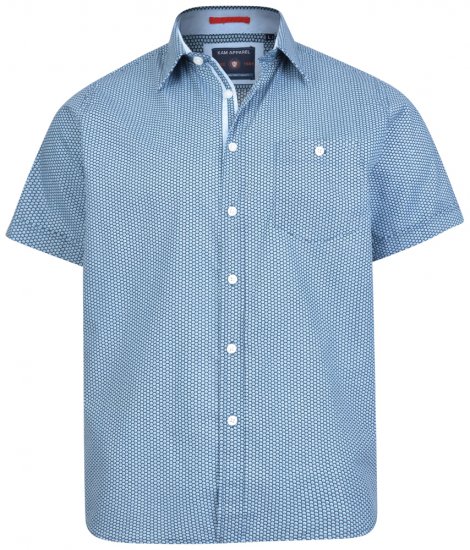 Kam Jeans 6167 Short Sleeve Shirt Teal - Košile - Košile 2XL-10XL