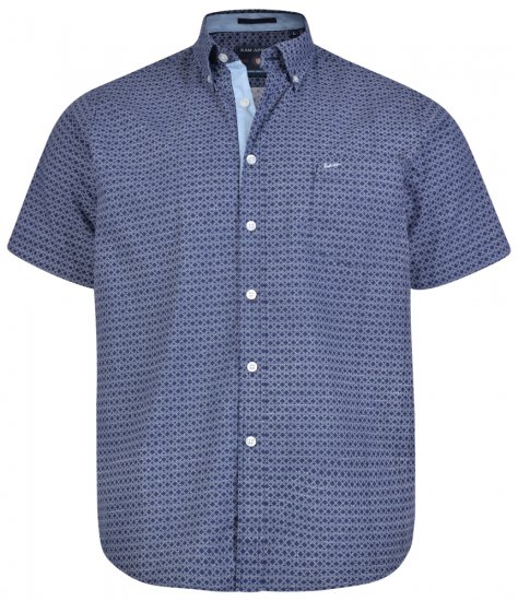 Kam Jeans 6170 Short Sleeve Shirt Navy - Košile - Košile 2XL-10XL