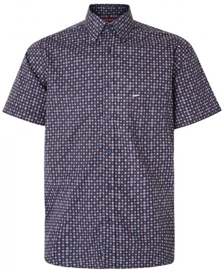 Kam Jeans 6188 Short Sleeve Shirt Navy - Košile - Košile 2XL-10XL