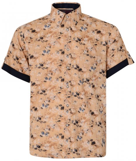 Kam Jeans 6190 Short Sleeve Shirt Sand - Košile - Košile 2XL-10XL
