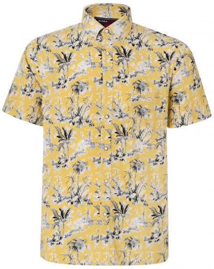Kam Jeans 6191 Short Sleeve Shirt Sand - Košile - Košile 2XL-10XL