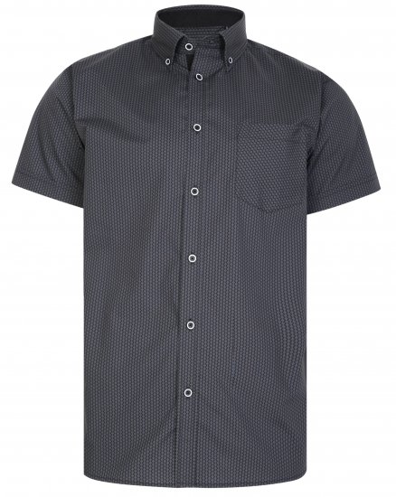 Kam Jeans 6226 Casual Short Sleeve Shirt Charcoal - Košile - Košile 2XL-10XL