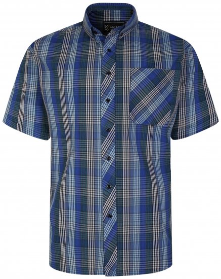 Kam Jeans 6250 Short sleeve Shirt Blue - Košile - Košile 2XL-10XL