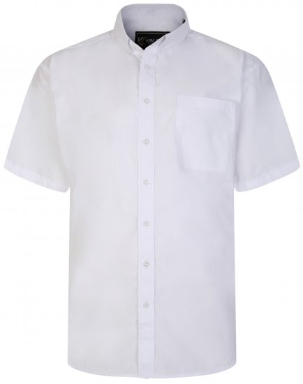 Kam Jeans 660 Classic Short Sleeve Office Shirt White - Košile - Košile 2XL-10XL