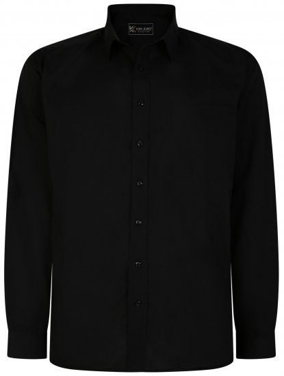 Kam Jeans 661 Classic Long Sleeve Office Shirt Black - Košile - Košile 2XL-10XL