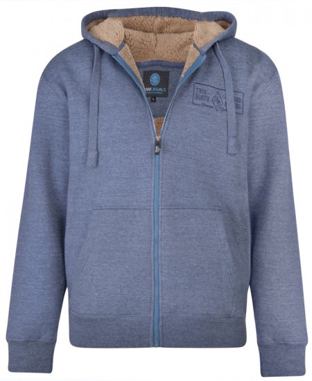 Kam Jeans 7006 Sherpa Lined Hoodie Denim - Mikiny & mikiny s kapucí - Mikiny & Mikiny s kapucí 2XL-12XL
