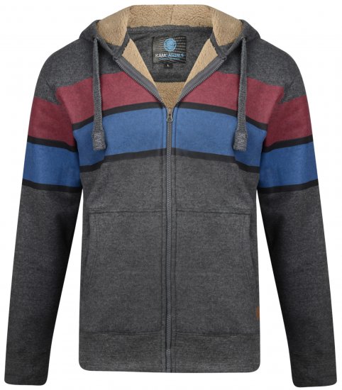 Kam Jeans 7007 Sherpa Lined Hoodie Charcoal - Mikiny & mikiny s kapucí - Mikiny & Mikiny s kapucí 2XL-12XL