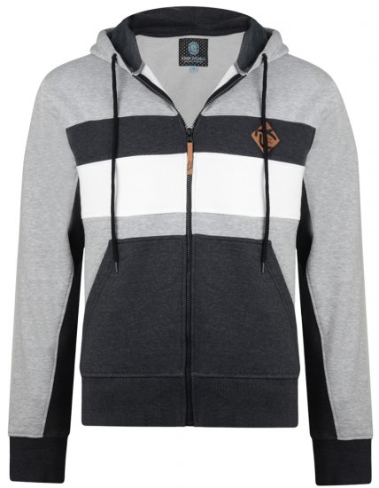 Kam Jeans 701 Cut and Sew Hoodie Grey - Mikiny & mikiny s kapucí - Mikiny & Mikiny s kapucí 2XL-12XL