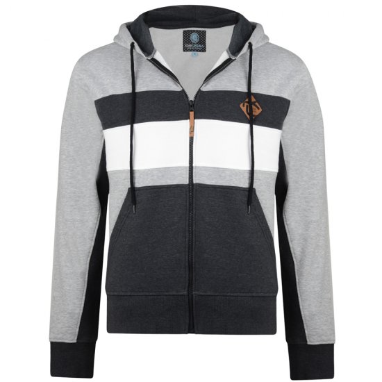 Kam Jeans 701 Cut and Sew Hoodie Grey - Mikiny & mikiny s kapucí - Mikiny & Mikiny s kapucí 2XL-12XL