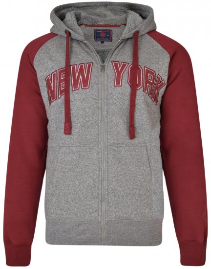 Kam Jeans 7026 New York Hoodie Cordovan - Mikiny & mikiny s kapucí - Mikiny & Mikiny s kapucí 2XL-12XL