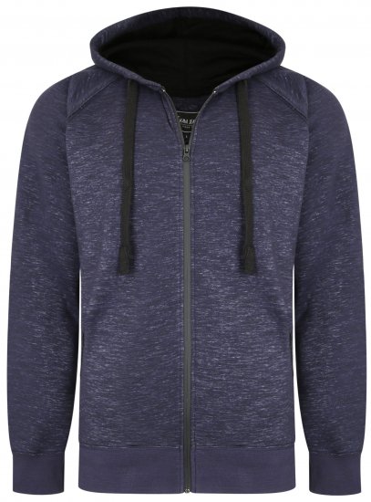 Kam Jeans 7041 Jersey Marl Hoody with Zip Pockets Indigo - Mikiny & mikiny s kapucí - Mikiny & Mikiny s kapucí 2XL-12XL