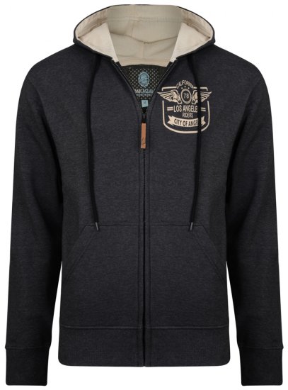 Kam Jeans 706 L.A. Riders Hoodie Charcoal - Mikiny & mikiny s kapucí - Mikiny & Mikiny s kapucí 2XL-12XL