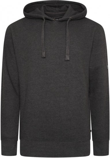 Kam Jeans 7067 Textured Over Head Hoody Charcoal - Mikiny & mikiny s kapucí - Mikiny & Mikiny s kapucí 2XL-12XL