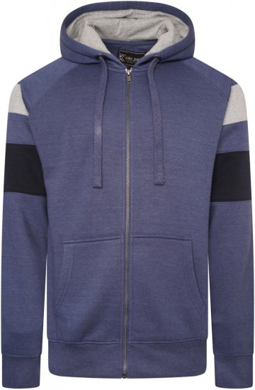Kam Jeans 7069 Cut & Saw Zip Thru Hoody Royal Blue - Mikiny & mikiny s kapucí - Mikiny & Mikiny s kapucí 2XL-12XL