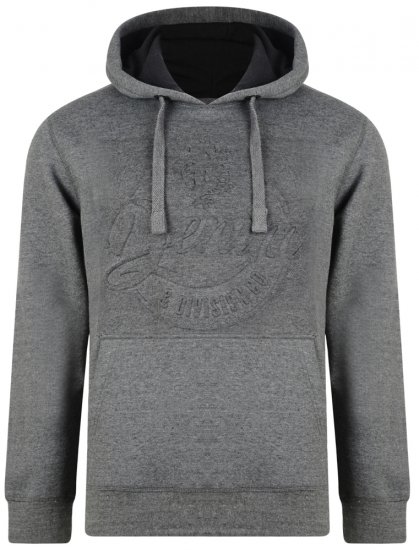 Kam Jeans 708 Embossed Hoodie Charcoal - Mikiny & mikiny s kapucí - Mikiny & Mikiny s kapucí 2XL-12XL