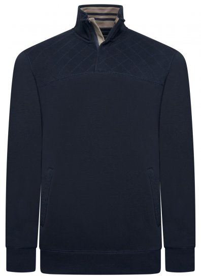 Kam Jeans 7092 Mikina s krátkým zipem Námořnická modrá - Mikiny & mikiny s kapucí - Mikiny & Mikiny s kapucí 2XL-12XL