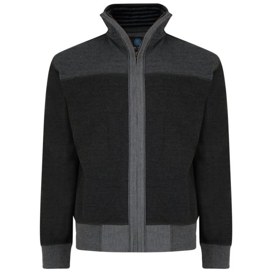 Kam Jeans 715 Full Zip Sweater Charcoal - Mikiny & mikiny s kapucí - Mikiny & Mikiny s kapucí 2XL-12XL