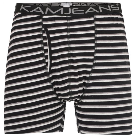 Kam Jeans Striped Boxershorts 2-Pack - Spodní prádlo - Spodní Prádlo Nadměrné Velikosti 2XL-8XL