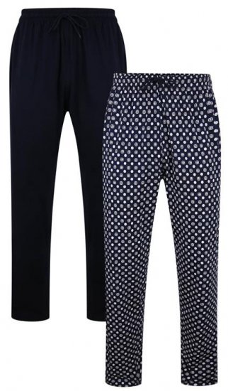Kam Jeans 877 Lounge Pants Navy Twin Pack - Spodní prádlo - Spodní Prádlo Nadměrné Velikosti 2XL-8XL