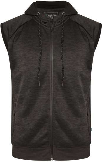 Kam Jeans AP007 Active Performance Sleeveless Hoody Charcoal - Mikiny & mikiny s kapucí - Mikiny & Mikiny s kapucí 2XL-12XL