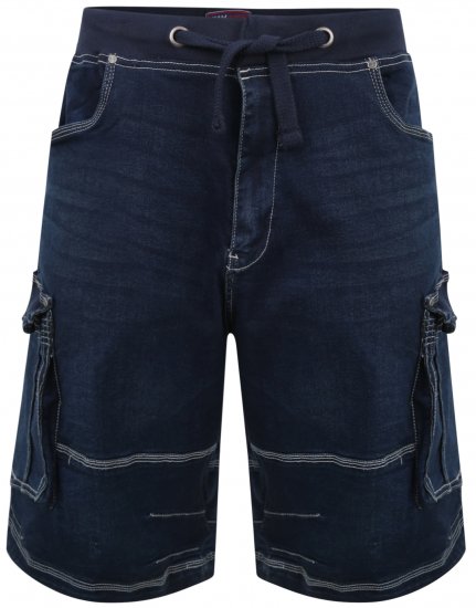 Kam Jeans Dito Denim Shorts Mid Used Blue - Šortky - Šortky Nadměrné Velikosti W40-W60