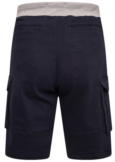 Kam Jeans Elvio Rib Waist Stretch Shorts Navy - Šortky - Šortky Nadměrné Velikosti W40-W60