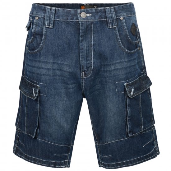 Kam Jeans Francis Dark Used - Šortky - Šortky Nadměrné Velikosti W40-W60