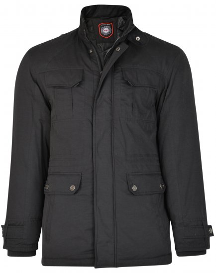 Kam Jeans KV110 Soft Touch Coat Black - Bundy - Bundy Nadměrné Velikosti - 2XL-8XL
