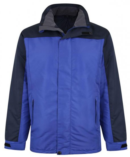 Kam Jeans KV113 Padded Waterproof Coat Navy - Bundy - Bundy Nadměrné Velikosti - 2XL-8XL