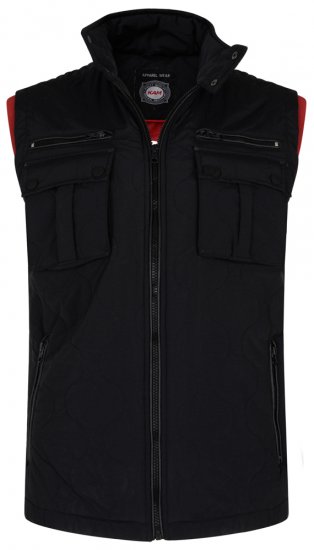 Kam Jeans KV73 Vest Black - Bundy - Bundy Nadměrné Velikosti - 2XL-8XL