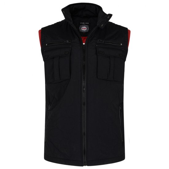 Kam Jeans KV73 Vest Black - Bundy - Bundy Nadměrné Velikosti - 2XL-8XL