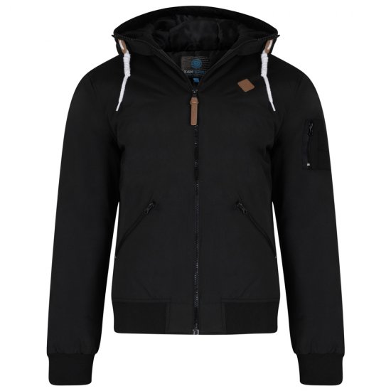 Kam Jeans KV76 Bomber Jacket Black - Bundy - Bundy Nadměrné Velikosti - 2XL-8XL