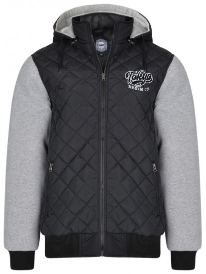 Kam Jeans KV91 Jersey Sleeve Jacket Black - Bundy - Bundy Nadměrné Velikosti - 2XL-8XL