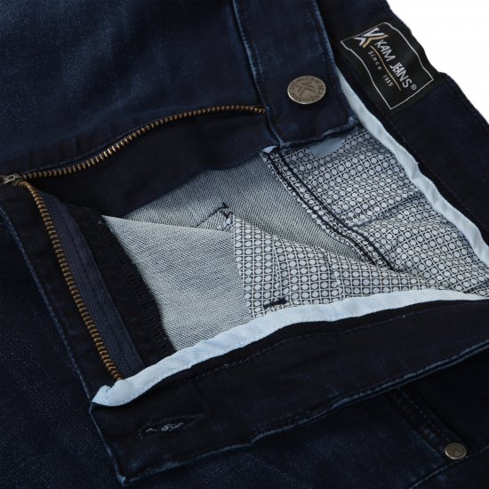 Kam Jeans Nunez Knitted Denim Stretch Fashion Jeans Dark Blue - Džíny & kalhoty - Džíny a Kalhoty - W40-W70