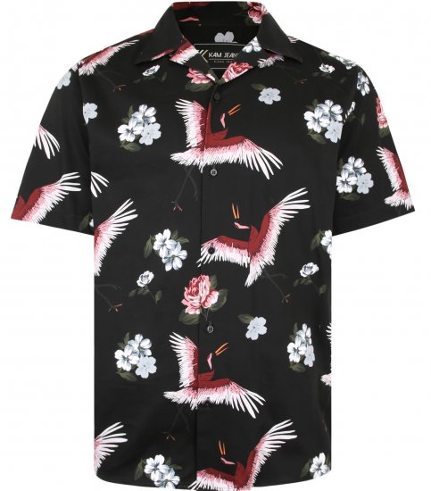Kam Jeans P016 Flamingo Print Shirt - Košile - Košile 2XL-10XL