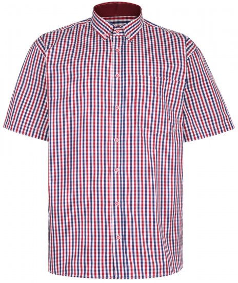 Kam Jeans 640 Premium Short Sleeve Shirt Red - Košile - Košile 2XL-10XL