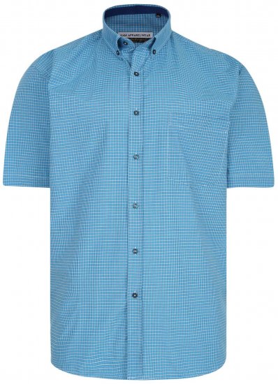Kam Jeans P641 Premium Short Sleeve Shirt Turquoise - Košile - Košile 2XL-10XL