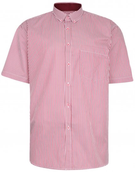 Kam Jeans 643 Premium Short Sleeve Shirt Burgundy - Košile - Košile 2XL-10XL