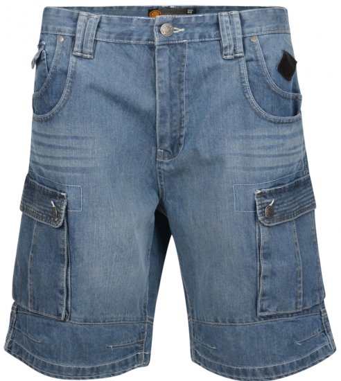 Kam Jeans Sebastian Denim Shorts - Šortky - Šortky Nadměrné Velikosti W40-W60
