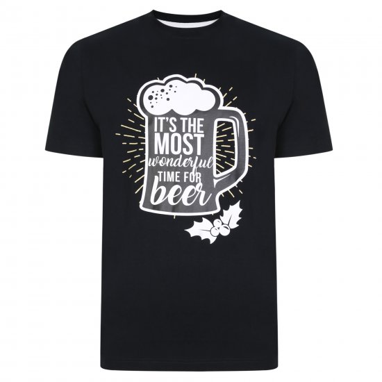 Kam Jeans X018 T-Shirt Black - Trička - Trička nadměrné velikosti - 2XL-14XL