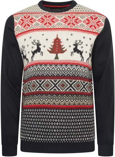 Kam Jeans X031 Reindeer Xmas Sweatshirt Navy - Mikiny & mikiny s kapucí - Mikiny & Mikiny s kapucí 2XL-12XL