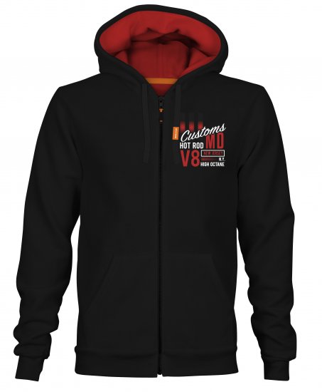 Motley Denim Kendal Hoodie Black - Mikiny & mikiny s kapucí - Mikiny & Mikiny s kapucí 2XL-12XL