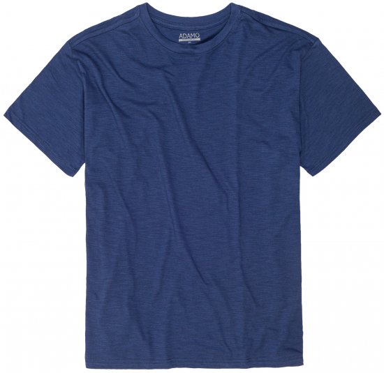 Adamo Kevin Regular fit T-shirt Slub Blue - Trička - Trička nadměrné velikosti - 2XL-14XL