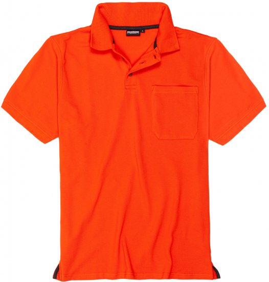 Adamo Klaas Regular fit Polo Shirt with Pocket Orange - Polokošile - Polokošile 2XL-8XL - Trička s límečkem 2XL-8XL