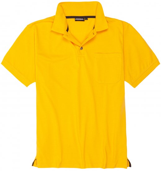 Adamo Klaas Regular fit Polo Shirt with Pocket Yellow - Polokošile - Polokošile 2XL-8XL - Trička s límečkem 2XL-8XL