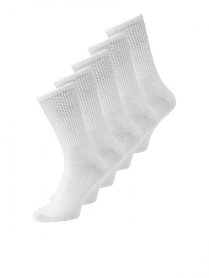 Jack & Jones Basic Tenisové ponožky Bílá 5-pack - Spodní prádlo - Spodní Prádlo Nadměrné Velikosti 2XL-8XL